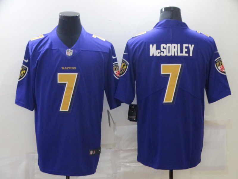 Men Baltimore Ravens #7 Mcsorley Purple Nike Limited Vapor Untouchable NFL Jerseys